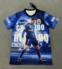 (s-3xl)2025-26 Champion version of Ronaldo Real Madrid Blue Soccer Jersey AAA-4506