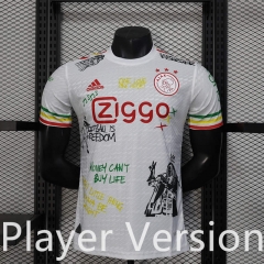 Player Version Special Edition Ajax White Thailand Soccer Jersey AAA-888