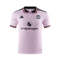 2025-26 Manchester United Pink Thailand Polo Shirt-418