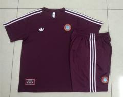 2025-26 Reteo version  Bayern München Red Brown Short-sleeved Thailand Soccer Tracksuit-815