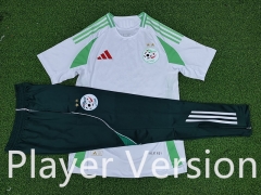 Player version 25-26 Algeria Home White Thailand Soccer Tracksuit-9926(Green pants)