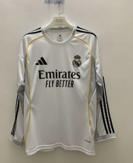 2025-26 Real Madrid  Home White LS Thailand Soccer Jersey AAA-7872