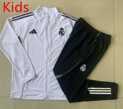 2025-26 Real Madrid White Kids/Youth Soccer Jacket Uniform-815