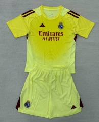 2025-26 Real Madrid Goalkeeper Yellow Soccer Uniform-AY