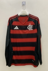 2025-26 Flamengo Home Black&Red LS Thailand Soccer Jersey AAA-7872