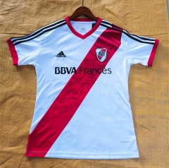 Retro Version 13-14 River Plate White Thailand Soccer Jersey AAA-2282