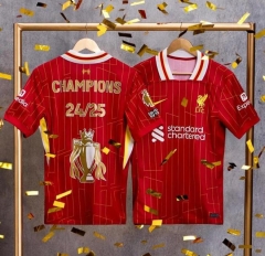 #24/25 Champion 2024-25 Liverpool Home Red Thailand Soccer Jersey AAA-403（with patch）