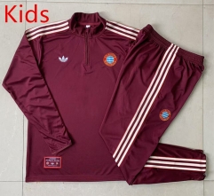 2025-26 Bayern München Red Kids/Youth Soccer Tracksuit-815