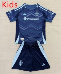 2025-26 Seattle Sounders Away Blue  Kids/Youth Soccer Uniform-AY