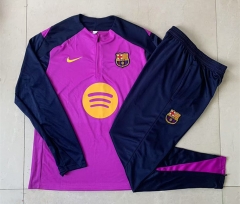 2025-26 Barcelona Purple Thailand Soccer Tracksuit-815