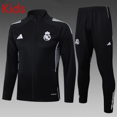 2025-26 Real Madrid Black Kids/Youth Soccer Jacket Uniform-815
