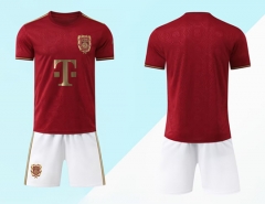 Without Brand Logo 125th Anniversary Edition Bayern München Red Soccer Uniform-9031