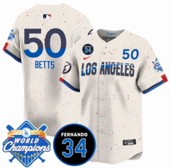 New MLB Los Angeles Dodgers White #50 Jersey