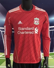 Retro Version10-11 Liverpool Home Red LS Thailand Soccer Jersey AAA-2390