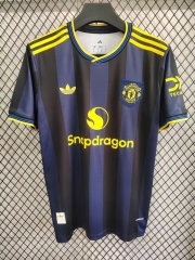 (s-4xl)25-26  Manchester United 2nd Away Royal Blue Thailand Soccer Jersey AAA-9070