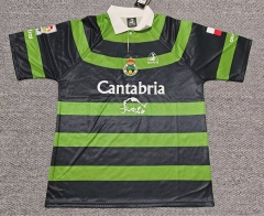 Retro version 99-00 Racing de SantanderAway Black&Green Thailand Soccer Jersey AAA-0141
