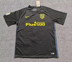 Retro Version16-17Atletico Madrid Away Black Thailand Soccer Jersey AAA-0141