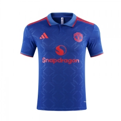 2025-26 Manchester United Blue Thailand Polo Shirt-418