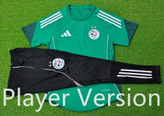 Player version 25-26 Algeria Green Thailand Soccer Tracksuit-9926（Black Pants）
