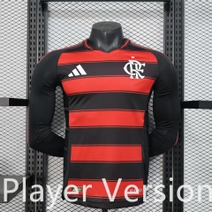 Player version 2025-26 Flamengo Home Red&Black LS Thailand Soccer Jersey AAA-888