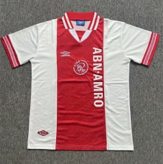 Retro Version 94-95 Ajax Home Red&White Thailand Soccer Jersey AAA-0009