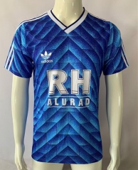 Retro Version 88-89 FC Schalke 04 Away Blue Thailand Soccer Jersey AAA-503