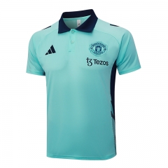 2024-2025 Manchester United Light Blue Thailand Polo Shirt-815