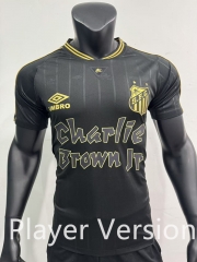 Player Version 2025-26 Santos FC   Black Thailand Soccer Jersey AAA-1959
