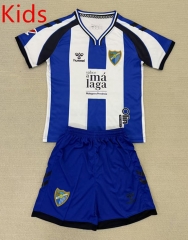 2025-26 Málaga CF White&Blue Kids/Youth Soccer Uniform-AY