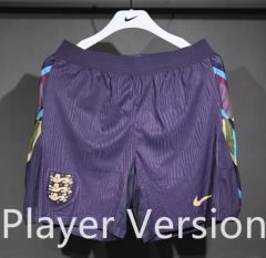 Player Version 2025-26 England Away Purple Thailand Soccer Shorts-4563