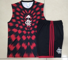 2025-26 Flamengo Black&Red Thailand Tracksuit Shorts Sleeve Uniform-815