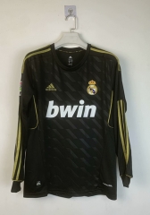 Retro Version 2011-12 Real Madrid Away Black LS Thailand Soccer Jersey AAA-7872
