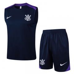 2024-2025 Corinthians  Royal Blue Vest-sleeved Thailand Soccer Tracksuit-815