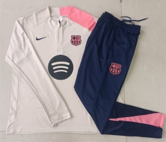 2025-26 Barcelona Light Yellow Thailand Soccer Tracksuit-815