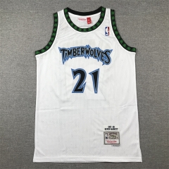 Retro Version Minnesota Timberwolves White#21 NBA Jersey-1380