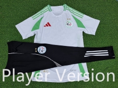 Player version 25-26 Algeria Home White Thailand Soccer Tracksuit-9926(Black pants)