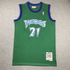 Retro Version Minnesota Timberwolves Green#21 NBA Jersey-1380