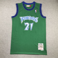 Retro Version Minnesota Timberwolves Green#21 NBA Jersey-1380