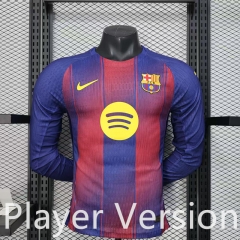 Player Version 2025-26 Barcelona  Home Red&Blue LS Thailand Soccer Jersey AAA-888