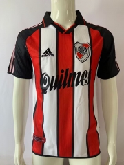 Retro Version 00-01 River Plate Away Red&White Thailand Soccer Jersey AAA-503