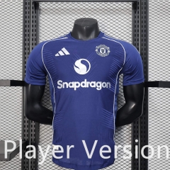 Player Version 2025-2026 Manchester United Blue Thailand Soccer Jersey-888