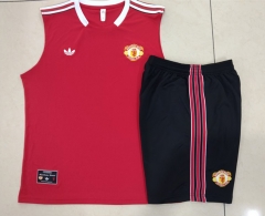 2025-26 Manchester United Red Short-Sleeve Thailand Soccer Tracksuit-815