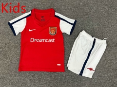 Retro Version 00-02 Arsenal Home Red Kids/Youth Soccer Uniform-7809