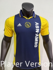 Player Retro Version 00-01 Ajax  Away Blue&Yellow Thailand Soccer Jersey AAA-888