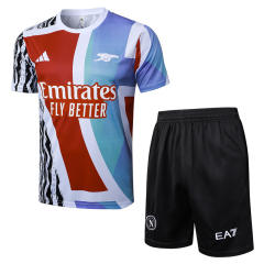 2024-2025 Arsenal Red Short-Sleeve Thailand Soccer Tracksuit-815