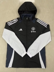 25-26 Manchester United Blue&White Trench Coats-1836