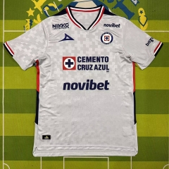 (S-4XL) 25-26 Cruz Azul Away White Thailand Soccer Jersey AAA-5303