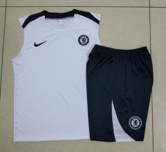 25-26 Chelsea White Thailand Vest-sleeve Soccer Tracksuit-815