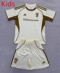 2025-26 Columbus Crew SC Beige Kids/Youth Soccer Uniform-AY