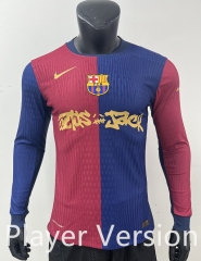 Player Version 2025-26 Joint Model Barcelona   Red&Blue LS Thailand Soccer Jersey AAA-0871